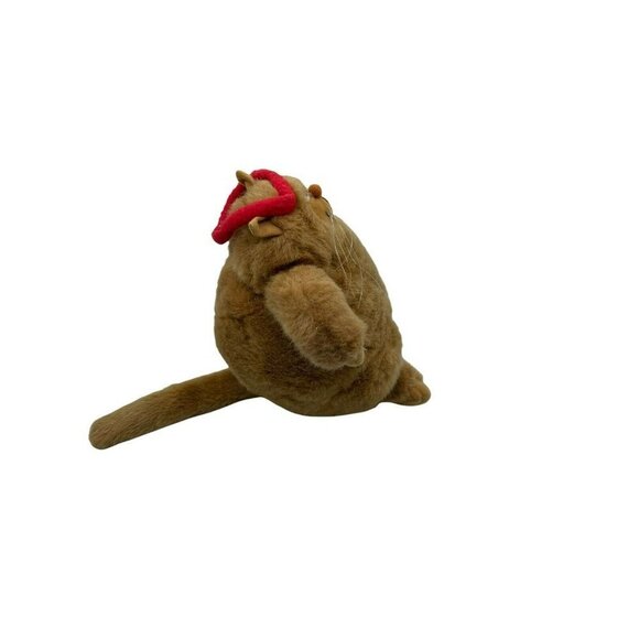 Vintage 1986 Hallmark Orange Plush Toy Workout Fat Cat with Sweatband - Picture 3 of 6